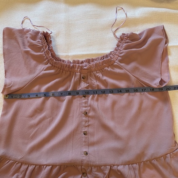 🏖️Pink Rose Boho top -size Medium - Picture 8 of 9